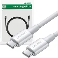 UGREEN USB Typ C (Stecker) auf Typ C (Stecker) Kabel 1m Weiß (US300)