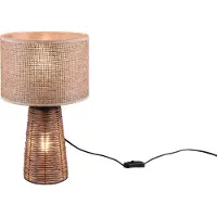 TRIO Tischleuchte Straw aus Rattan