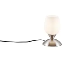 TRIO Tischleuchte Nickel Cup Ii weißes Glas