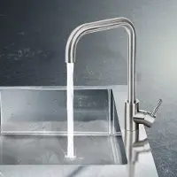 ZMH Wasserhahn Küche Hochdruck Küchenarmatur Armatur Edelstahl Mischbatterie 360°Schwenkbar Spültischarmatur einhebelmischer Gebürsteter Nickel