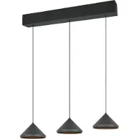TRIO 3-flammige Pendelleuchte Laguna schwarz