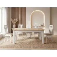 WFL GROUP ESSTISCH Lindberg Weiß ausziehbar verlängerbar rechteckig, Eiche Braun 200-300/100/77 cm