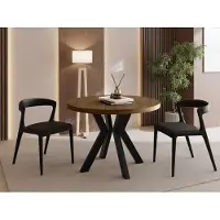 WFL GROUP Runder Esstisch Ausziehbar 100-300 cm XXL Groß – Verlängerbar, für 5-14 Personen mit Schwarzen Holzbeinen – Tisch für Wohnzimmer & Esszimmer in Eiche Braun Rustikal