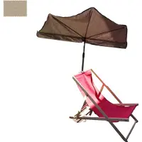 Markenlos Stuhl mit UV-Sonnenschutzfächern in Beige und 360° drehbarem Halter, hergestellt in Baden-Württemberg