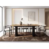 WFL GROUP Ausziehbarer Rechteckiger Esstisch – XXL Modernes Design mit Schwarzem Metallgestell – für 10-14 Personen, 200 x 90 / 300 cm – Eiche Hell Braun