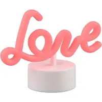 TRIO LED-Tischleuchte Amor, weiß, Kunststoff, Batterie, USB