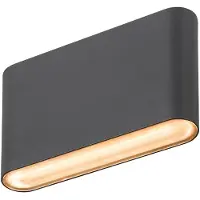 SLV 1007142 OVAL 14 WL, Wandaufbauleuchte 2700/3000K, 6W, schwarz IP65