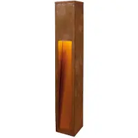 SLV 229411 RUSTY SLOT 80, Outdoor Standleuchte, TC-DSE, IP44, stahl gerostet, L/B/H 12/12/80 cm, max. 11 W