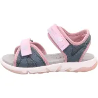 Superfit Sandalette PEBBLES Blau/Rosa wasserabweisend schnelltrocknend mit Klettverschluss