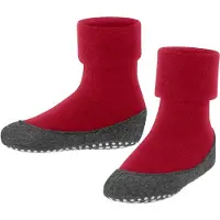 Falke Cosyshoe Teens Kinder Hausschuhe, 29-30, Rot, Uni, Schurwolle