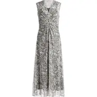 Cartoon Midikleid "Midikleid ohne Arm", Damen, Gr. 36, EURO, weiß (weiß, khaki), 95% Polyester PES. 5% Elasthan EL., Kleider Midikleid