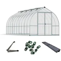 Palram - Canopia Aluminiumgewächshaus Bella 820 SparSet Silber 601x244x219 cm