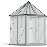 Palram - Canopia Hexa kleines Orangerie Gewächshaus aus Aluminium