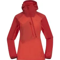 Bergans Cecilie Light Wind Anorak energy red/red leaf (21679) M