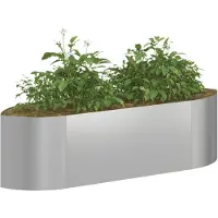 vidaXL Hochbeet im Garten Verzinkter Stahl 140 x 40 x 40 cm Stahl