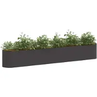 vidaXL Hochbeet im Garten Schwarz 280 x 40 x 40 cm