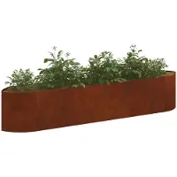 vidaXL Hochbeet im Garten Wetterfeststahl 220 x 40 x 40 cm Stahl