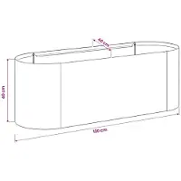 vidaXL Hochbeet im Garten Anthrazit 120 x 40 x 40 cm