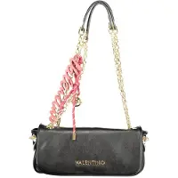 Valentino Elegante schwarze Damentasche mit Kettenriemen und Schlüsselanhänger