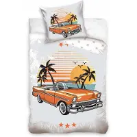 Carbotex Auto Retro Bettwäsche Set 140x200 cm Baumwolle