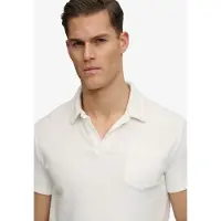 Superdry für Herren. M1110462A Frottee-Poloshirt Gebrochenes Weiß (XL), Lässig, Baumwolle, Kurzarm