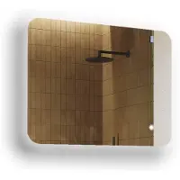 Artforma Badspiegel 80x60cm - Abgerundetmit LED Beleuchtung - LED Dual und Touchsensor