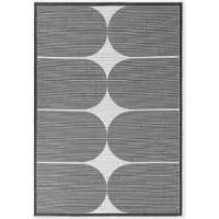 Hanse Home In- & Outdoor, Wetterfest, Robust, Wende Teppich Bowen, Schwarz Weiß - 160x230 cm