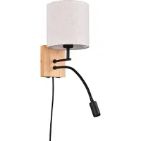 TRIO Ländliche Wandlampe Nilam runde Kapuze