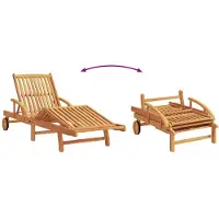 vidaXL Sonnenliege 2 stk. Massivholz Akazie Beige
