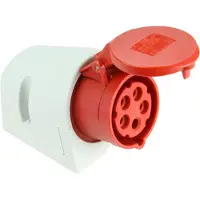 Pce Industrielle CEE Steckdose 32A 5P 400V IP44 Rote Aufputzmontage - 125-6RV