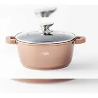Cheffinger Kochtopf Aluguss Glasdeckel Ø20cm Induktion Marmorbeschichtung Suppentopf Pfanne Copper