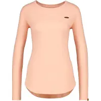 Alife & Kickin Langarmshirt , Damen, Gr. XL, rosa (mellow peach melange), 60% Baumwolle, 40% Polyester, Rundhals, Shirts Langarmshirt, Figurnah geschnittenes Longsleeve Shirt mit Rundhalsausschnitt