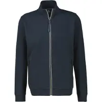 Lerros Sweatjacke "Sweatjacke aus weichem Baumwollmischgewebe", Herren, Gr. 5XL, schwarz (classic navy), 90% Baumwolle, 10% Polyester, Sweatjacken Sweatjacke