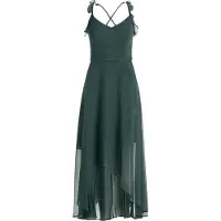 Vera Mont Abendkleid "Abendkleid mit Volant", Damen, Gr. 38, EURO, grün (dusty slate), Obermaterial: 100% Polyester PES., Kleider Abendkleid
