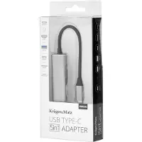 Krüger&Matz USB-Typ-C-HUB-Adapter zum HDMI/USB3.0/SD/MicroSD/C-Port-Splitter