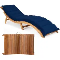 Casaria Sonnenliege mit Kofferfunktion, wetterfest, inkl. Polsterauflage