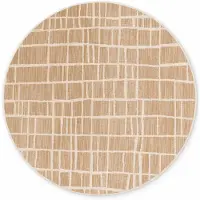 Hanse Home Ted Baker Flachgewebeteppich Rund Crouch, Wetterfest, Pflegeleicht, Jute Weiß - Ø160 cm