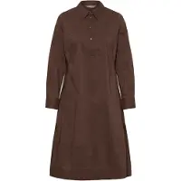 Culture Midikleid "Damen Kleid CUdaiva", Damen, Gr. M, N-Gr, braun (coffee bean), Obermaterial: 65% Baumwolle CO. 33% Polyester PES. 2% Elasthan EL., Kleider Midikleid