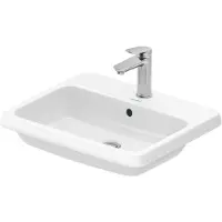 Duravit Einbauwaschtisch Qatego 55x45,5cm, EB v ob, m Hahnloch, we. hgl