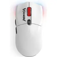 Monka GURU G995W Gaming-Maus, 26.000 DPI, PAW3395, 2,4 GHz/Bluetooth, Weiß