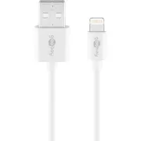 Goobay Lightning USB Lade- und Synchronisationskabel, MFi Kabel für Apple iPhone/iPad Weiß
