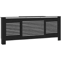 vidaXL MDF Heizkörperverkleidung Schwarz 205 cm