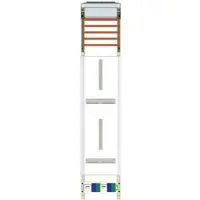 Hager ZAD810DHZ2T Nachrüstfeld, universZ, 1 Zählerfeld, 2 x 3.HZ, für ZAS...BD45A/65AT