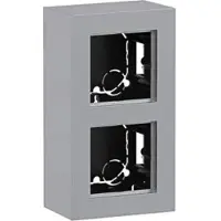 Hager WAD8210TA Gehäuse 2fach, hohe Ausführung, AP, A.8, titan metallisch, lackiert