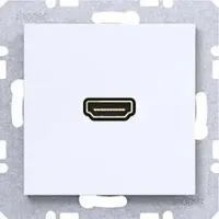 Hager HDMI-Steckdose Lichtweiß (glänzend) WAF4380WG 1 St.