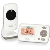 Alecto DVM-71 + DVM-71C Video-Babyphone Set 2,4 Zoll Weiß Taupe