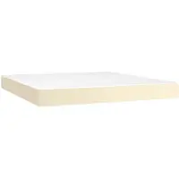 vidaXL Taschenfederkernmatratze Mittel Creme 180x200x20 cm Kunstleder