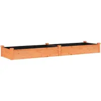 vidaXL Hochbeet mit Einsatz Braun 240x60x25 cm Massivholz Tanne