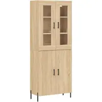 vidaXL Highboard Sonoma-Eiche 69,5x34x180 cm Holzwerkstoff