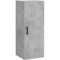 vidaXL Wandschrank Betongrau 34,5x34x90 cm